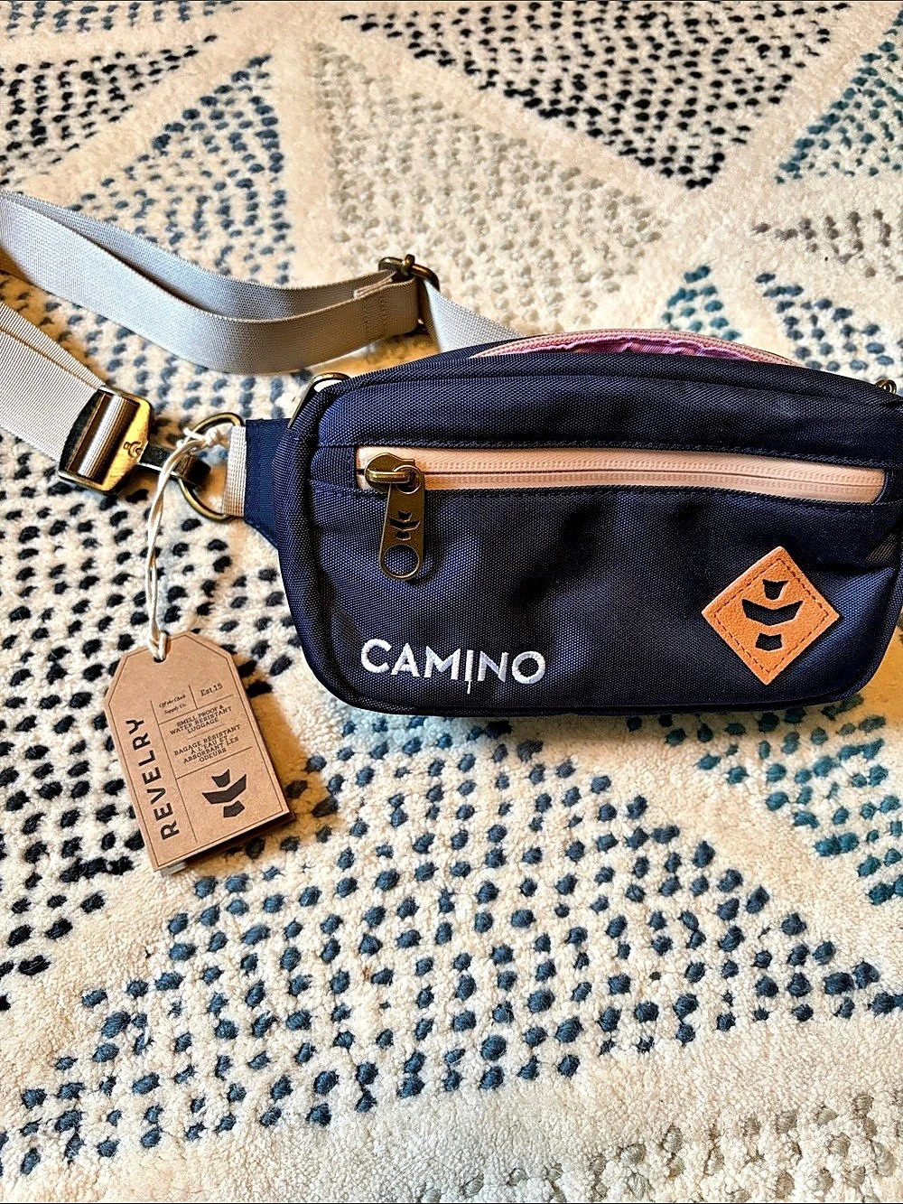 Revelry The Companion Crossbody Bag Blue & Pink NWT
